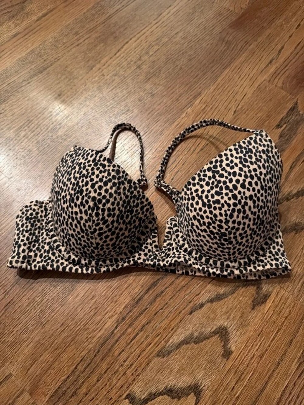 Shade & Shore Brown Halter Triangle Bikini Set